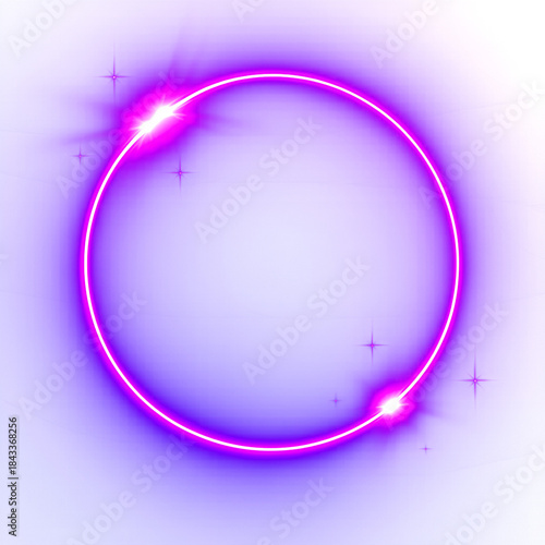 Radiant purple orb with sparkles