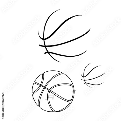 silhouette of a basketball set