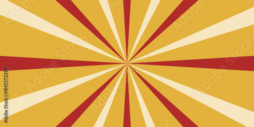 Vintage Circus Sun Rays Background in Retro Colors