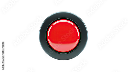 Free Download Red Button Pressed: Isolated on White Background - GFXLoad