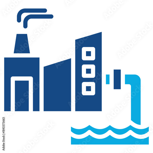 Industrial Waste glyph color icon