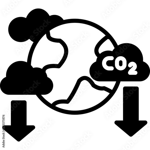 Carbon Emission mixed icon