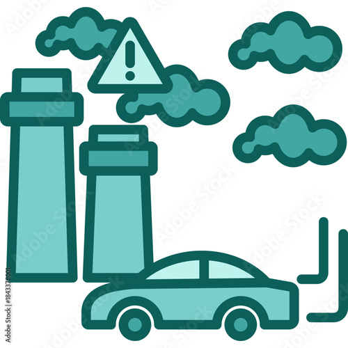 Air Pollution solid icon