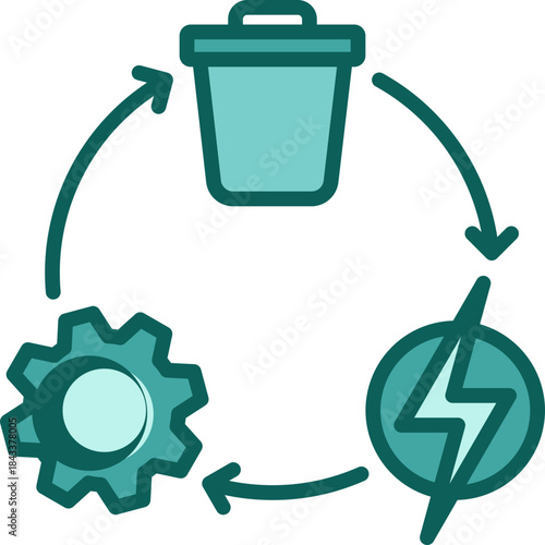 Waste Management solid icon