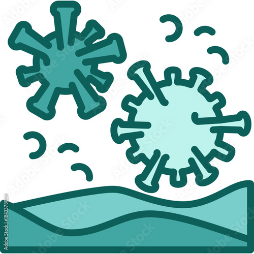 Virus Pollution solid icon