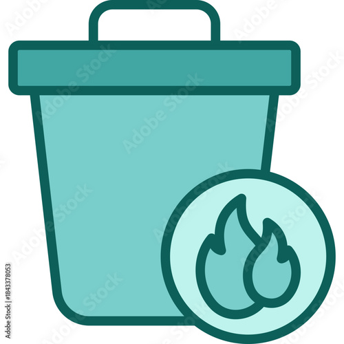 Garbage Burning solid icon