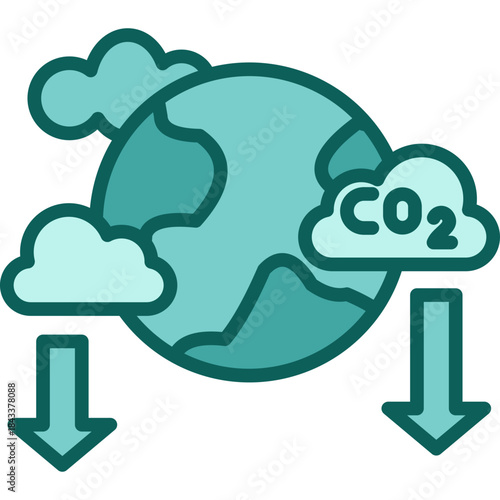 Carbon Emission solid icon