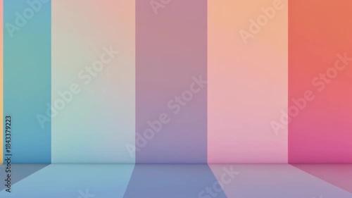 Toon Gradient Panels Sliding Smoothly Left to Right Minimal Abstract Motion Seamless 4K Loop