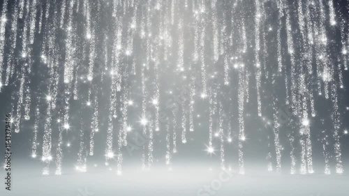 Toon Sparkling Glitter Particles Falling Slowly Minimal Shimmer Motion Seamless 4K Loop