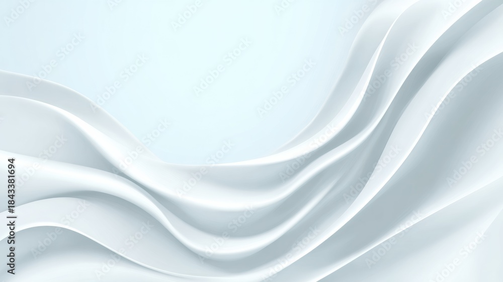 Obraz premium Layered White Fabric Gradients Create a Simple Background Perfect for Any Website Header or Design Project at Any Time of Day