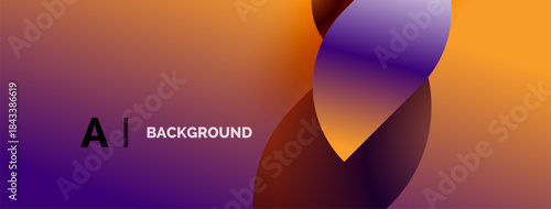 Abstract gradient background. Purple, orange hues blend smoothly. Text reads AI BACKGROUND. Minimalist design, modern aesthetic.