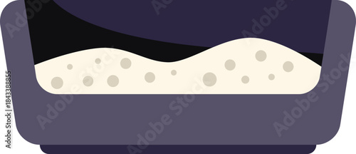 Cat litter box full of sand, an essential accessory for taking care of your feline companion and maintaining a clean home