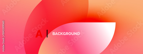 Abstract gradient background. Vivid reds, oranges, pinks blend smoothly. Text reads AI BACKGROUND. Simple, modern design.