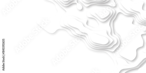 Vector abstract Topography map crave white and black wave doodle line topo map diagram relief line grid topo mountain background. geometric Line topography map contour background.