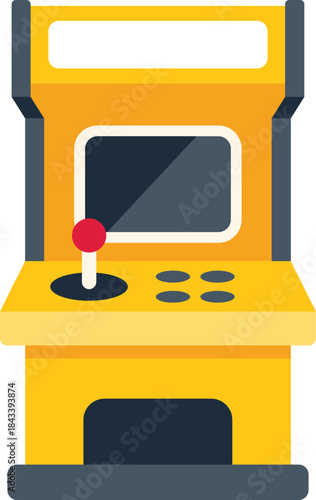 Retro arcade game machine with joystick and buttons, inviting players to experience classic gaming