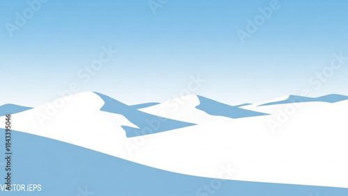 Snowy mountain landscape with blue sky gradient and white peaks