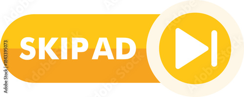 Skip ad button with arrow icon, symbolizing moving forward and avoiding interruptions