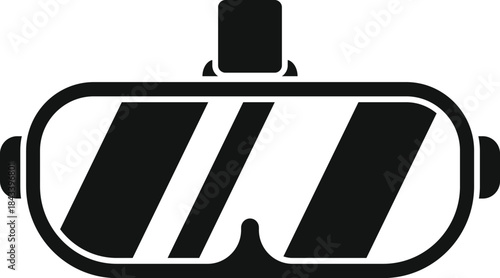 Virtual reality glasses icon in simple style on a white background