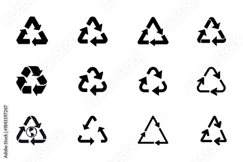 Set of vector illustration icons: high-attention danger and safety symbols for web design