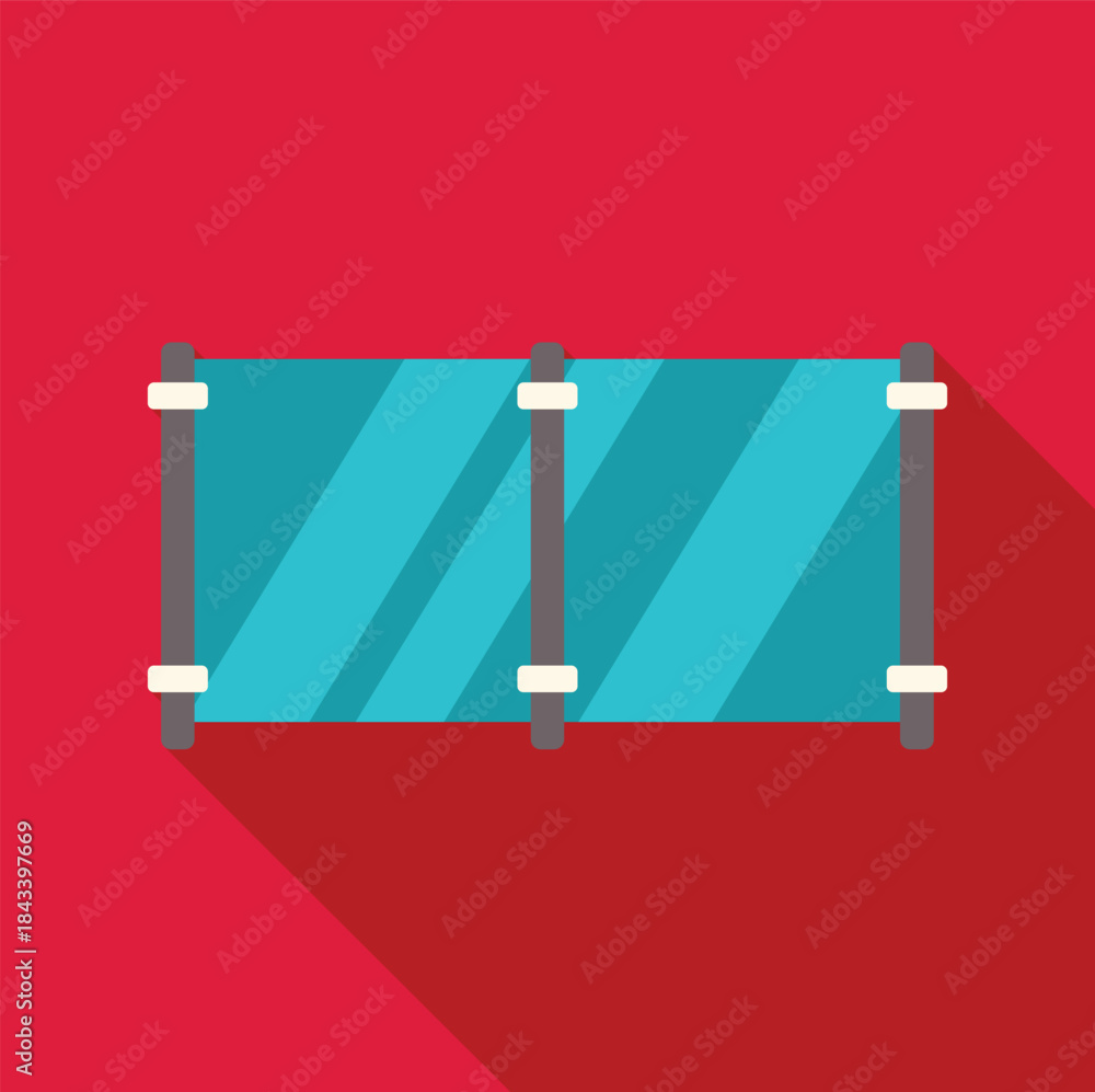 Fototapeta premium Glass balcony with metal railing provides safety and unobstructed views of the surroundings