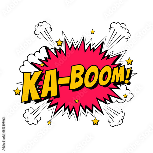 Comic Design Speech Bubble kaboom Retro Lettering