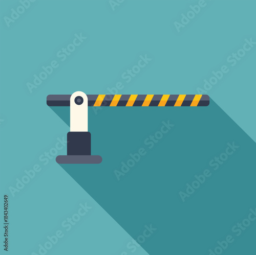 Traffic barrier icon indicating restricted entrance and security