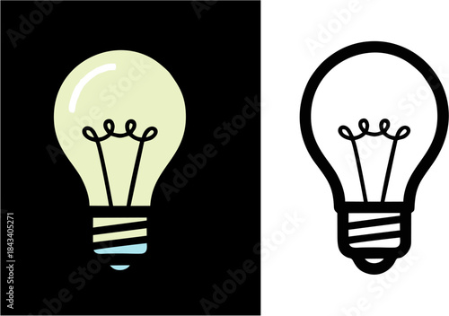 Illuminating Idea A Glowing Lightbulb Icon Representing Innovation and Creativity