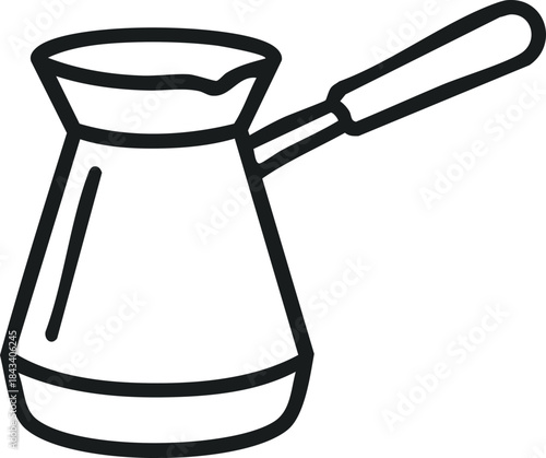 Cezve coffee pot outline icon