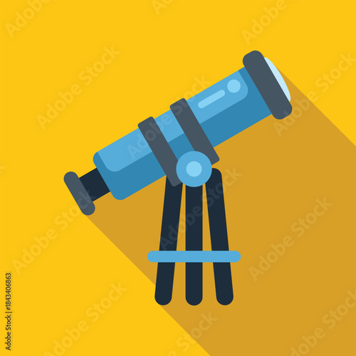 Blue telescope on a tripod allowing observation and scientific discovery