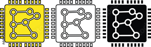 Computer chip with network connections microprocessor cpu processor circuit board electronic component technology motherboard
