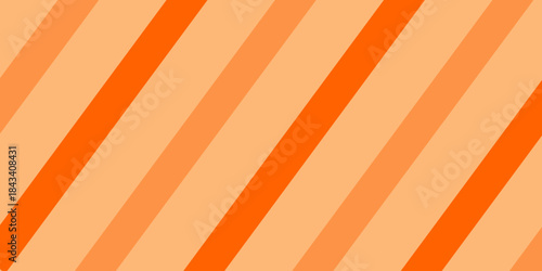 Striped background with diagonal straight soft orange gradation colour combination stripes. Background stripes orange fruit colour editable in vector printable