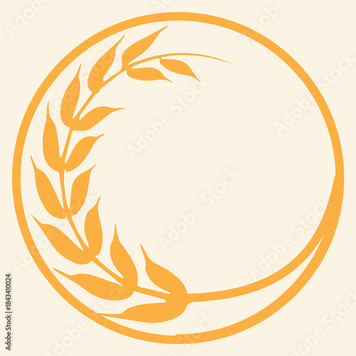 Logo shaped like a circular wheat