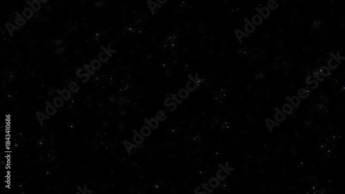 Animated starry night sky with gently flickering stars on a deep black background. Celestial backdrop, perfect for space or night backgrounds, overlays and sci-fi atmospheric visual designs