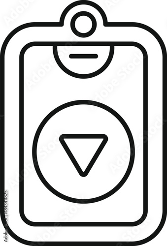 Access card key fob icon for security and authorization