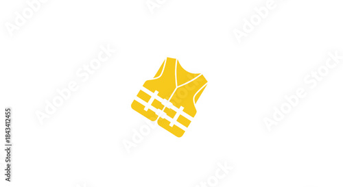 Yellow life vest icon