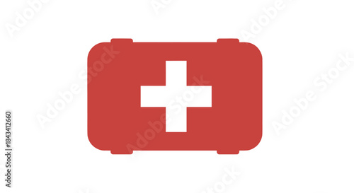 Red first aid kit icon