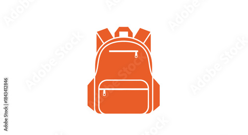 Orange backpack outline