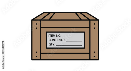 Labeled crate graphic