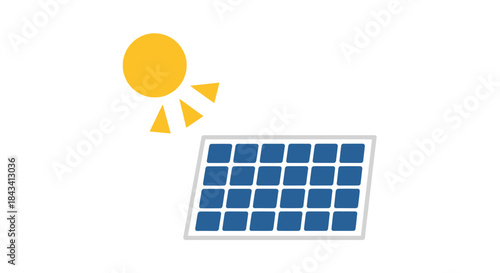 Solar panel and sun