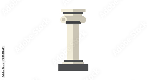 Ionic pillar in flat design
