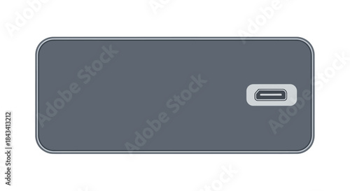 Gray rectangular device w/ USB-C port