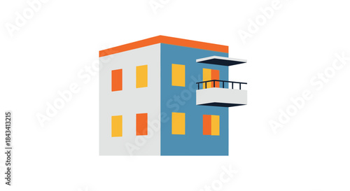 Minimalist apartment block