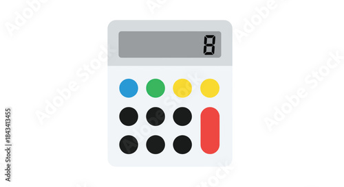 Simple calculator icon with the number 8 displayed