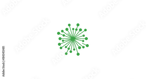 Green dandelion puff graphic