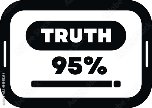 Electronic device measuring truth information verification progress with a loading bar