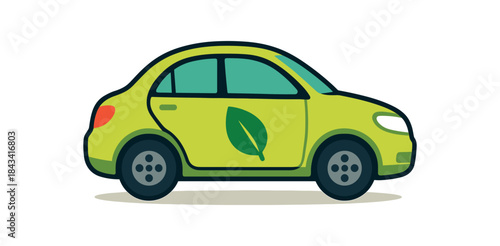 Flat vector illustration of bright hybrid with bold leaf icon rounded silhouette clean vector style