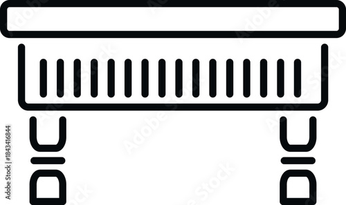 Tanning bed line icon for beauty and skin care concept design