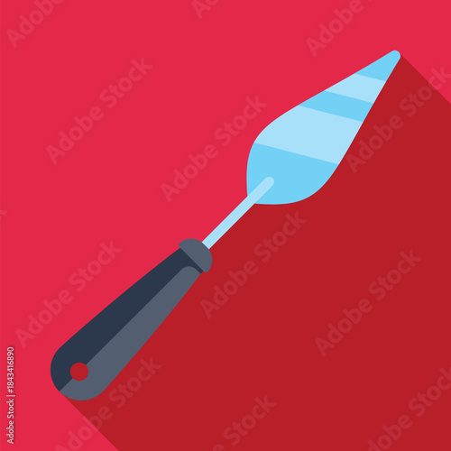 Palette knife illustrating an artist's tool for mixing paint or applying art medium