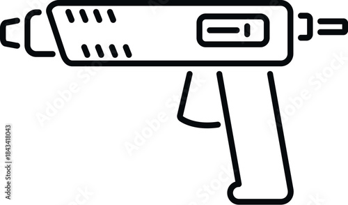 Crafting hot glue gun icon illustrating repair and diy projects