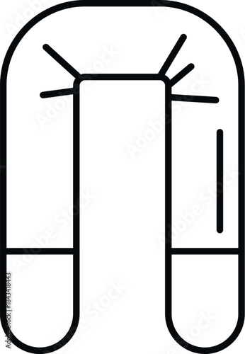 Horseshoe magnet icon representing physics, science, and attraction